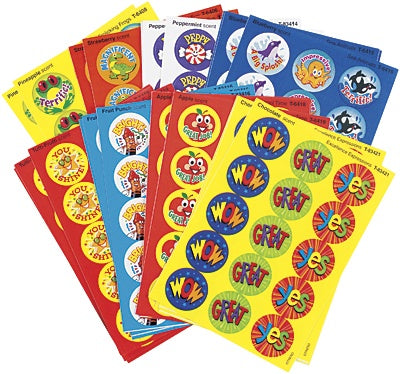 Praise Words Scratch'n'sniff Smelly Stickers - 435 sticker per pack