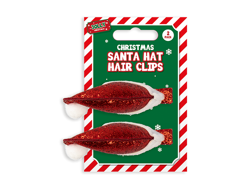 Santa Hat hair clips