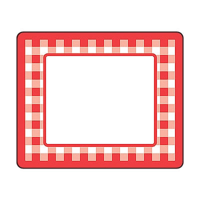 Red Gingham Name Tags - Name Labels