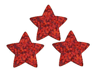 Red Sparkle Stars Stickers - 400 Stickers per pack