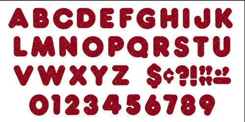 Red Sparkle Ready letters - Display letters