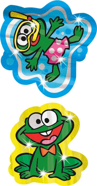 Funny Frogs Animal Foil Bright Stickers