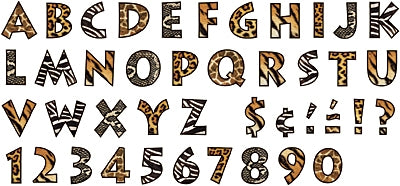 Animal Prints Ready letters - Display  letters