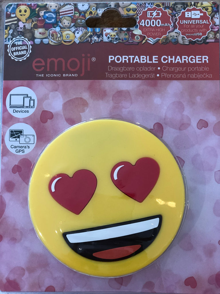 emoji love portable charger