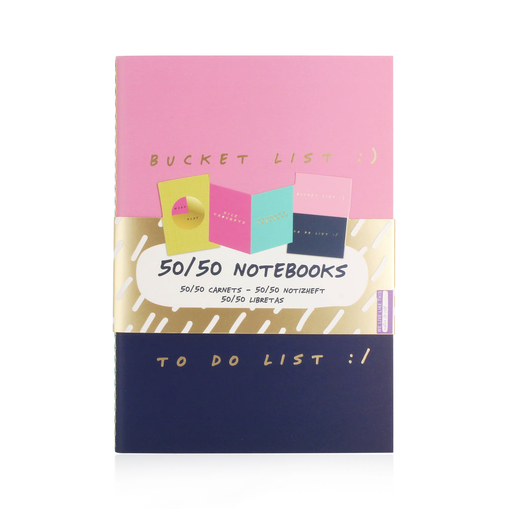 Set of 3 A5 'notes to self' notebooks