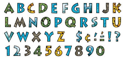 Natural Elements Ready letters - Display letters