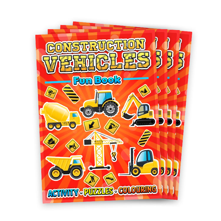 Construction Vehicles mini fun book