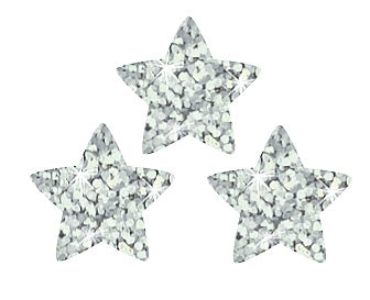 Silver Sparkle Stars Stickers - 400 Stickers
