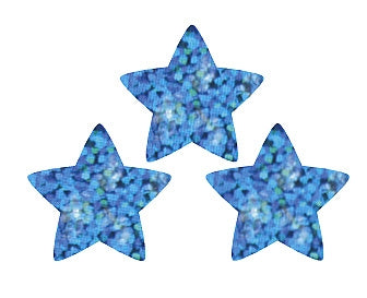 Blue Sparkle Stars Stickers - 400 Stickers per pack