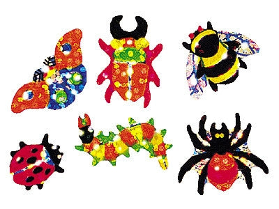 Minibeasts - Beaming Bugs Sparkle Stickers - halloween